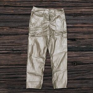 Esqualo Faux Leather Cargo Pants NWT